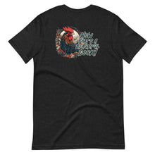 Load image into Gallery viewer, Now-thats-a-beautiful-cock!-by-vtowndesigns-dot-com-unisex-staple-t-shirt-black-heather-back-of-tee