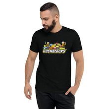 Load image into Gallery viewer, Exclusive OuchBlocks Tee – A Nostalgic Tribute to Classic Building Blocks for Ultimate Fans & Builders! On male model front of tee