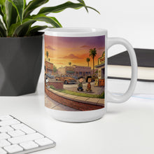 Load image into Gallery viewer, 15oz Ceramic Mug Peanuts Phoenix Arizona Sunset Street Scene