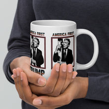 Load image into Gallery viewer, Trump America First Ceramic Mug – Sturdy & Dishwasher Safe