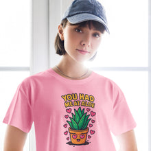 Load image into Gallery viewer, You Had Me At Aloe Crop Top for Plant Lovers – Soft Cotton Tee