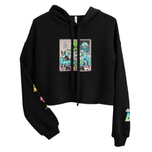 Load image into Gallery viewer, The Earth is F**ked Alien & Boston Terrier Crop Hoodie - VTown Designs Exclusive
