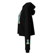 Load image into Gallery viewer, The Earth is F**ked Alien & Boston Terrier Crop Hoodie - VTown Designs Exclusive
