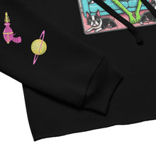 Load image into Gallery viewer, The Earth is F**ked Alien & Boston Terrier Crop Hoodie - VTown Designs Exclusive