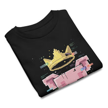 Load image into Gallery viewer, Technoblade Tribute Tee – “No, He’s a Legend” Youth Shirt - Front of tee - folded