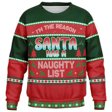 Load image into Gallery viewer, "I'm the reason--Naughty List" Kids Sweatshirt By V-Town Designs
