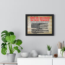 Load image into Gallery viewer, Guns Permitted Premium Framed Poster by Vtown Designs