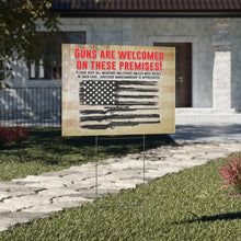 Load image into Gallery viewer, Guns Permitted Yard Sign by Vtown Designs