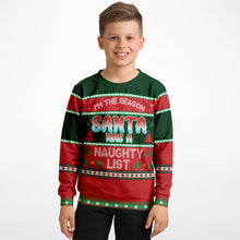 Load image into Gallery viewer, "I'm the reason--Naughty List" Kids Sweatshirt By V-Town Designs