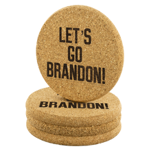 Load image into Gallery viewer, Let&#39;s Go Brandon! #LGB Round Cork Coaster
