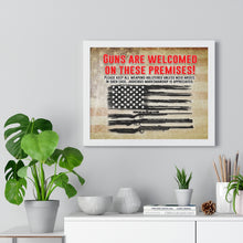 Load image into Gallery viewer, Guns Permitted Premium Framed Poster by Vtown Designs