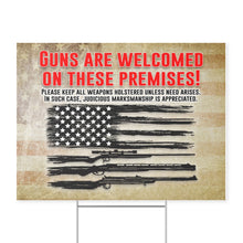 Load image into Gallery viewer, Guns Permitted Yard Sign by Vtown Designs