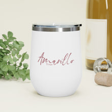 Load image into Gallery viewer, The Elegantly Rose Gold Amarillo Texas Insulated Wine Tumbler