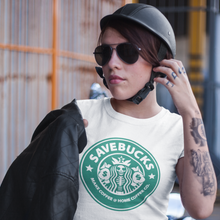 Load image into Gallery viewer, Savebucks-make-coffee-at-home-white-tee