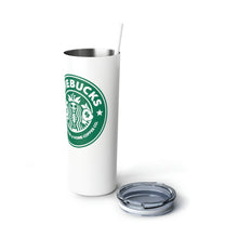 Load image into Gallery viewer, A Savebucks Skinny Steel Tumbler Ghost Mockup 5