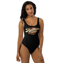 Load image into Gallery viewer, America Camo-backed One-Piece Swimsuit front model 2