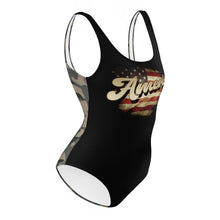 Load image into Gallery viewer, America Camo-backed One-Piece Swimsuit side ghost 2