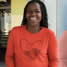 Load image into Gallery viewer, arizona-sunset-love-long-sleeve-t-shirt-poppy