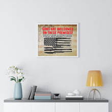 Load image into Gallery viewer, Guns Permitted Premium Framed Poster by Vtown Designs