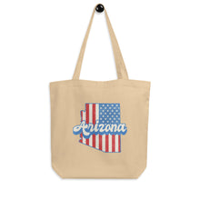 Load image into Gallery viewer, arizona-stars-and-stripes-tote-bag-hanging-1
