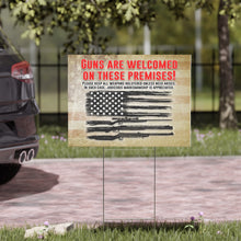Load image into Gallery viewer, Guns Permitted Yard Sign by Vtown Designs