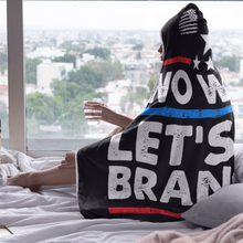 Load image into Gallery viewer, lets-go-brandon-hooded-blanket-girl-mockup-3