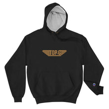 Load image into Gallery viewer, Embroidered "Top G" Gold Champion Hoodie