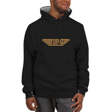 Load image into Gallery viewer, Embroidered "Top G" Gold Champion Hoodie