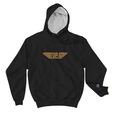 Load image into Gallery viewer, Embroidered "Top G" Gold Champion Hoodie