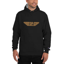 Load image into Gallery viewer, Embroidered "Top G" Gold Champion Hoodie