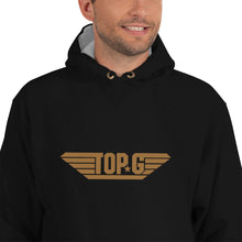 Load image into Gallery viewer, Embroidered "Top G" Gold Champion Hoodie
