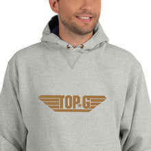 Load image into Gallery viewer, Embroidered "Top G" Gold Champion Hoodie