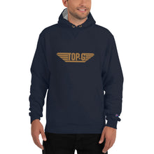 Load image into Gallery viewer, Embroidered "Top G" Gold Champion Hoodie