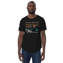 Load image into Gallery viewer, #iykyk Collection • The Social Media Wars • Men's Curved Hem T-Shirt