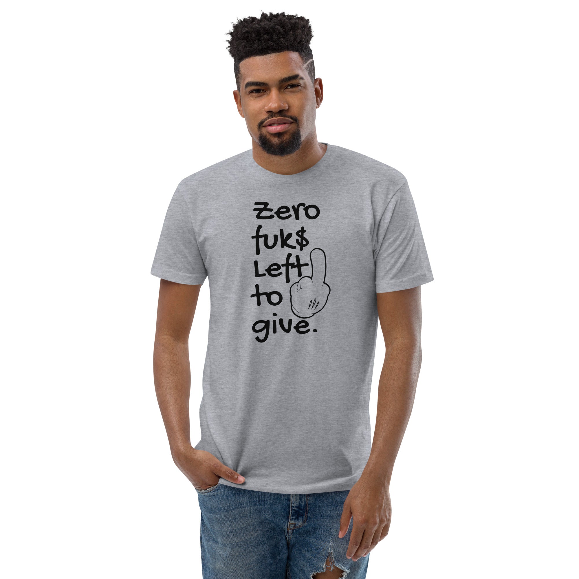Zero Fuk$ by Vtown Designs Fitted T-Shirt (LYTR COLORS) – V