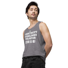 Load image into Gallery viewer, Community Guidelines Violator Unisex Premium Tank Top (Select Color)