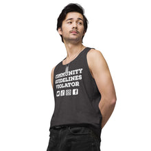 Load image into Gallery viewer, Community Guidelines Violator Unisex Premium Tank Top (Select Color)