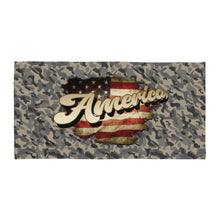 Load image into Gallery viewer, America Camo Towel Ghost Mockup 1