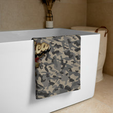Load image into Gallery viewer, America Camo Towel draped over a high-end bath tub