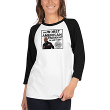 Load image into Gallery viewer, "Winner" #iykyk 3/4 sleeve raglan shirt (Black Lettering)