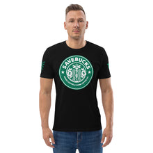 Load image into Gallery viewer, Savebucks-make-coffee-at-home-coffee-co-black-t-shirt-man-3