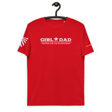 Load image into Gallery viewer, girl-dad-blessed-are-the-peacemakers-vtown-designs-dad-and-daughter-hanger-red