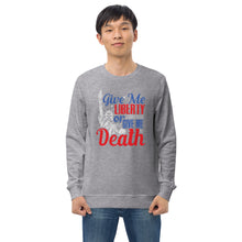 Load image into Gallery viewer, Give Me Liberty Skull Organic Sweatshirt (2022)