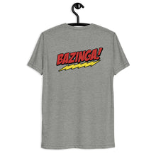 Load image into Gallery viewer, Team Sheldon Bazinga T-Shirt for Fans of The Big Bang Theory Gray on hanger