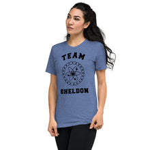 Load image into Gallery viewer, Team Sheldon Bazinga T-Shirt for Fans of The Big Bang Theory Front Woman long black hair