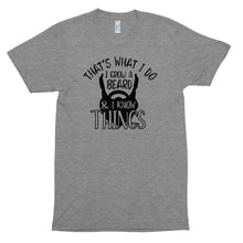 Load image into Gallery viewer, Bearded Knower of Things - Tri-Blend Super Soft Track Tee Shirt