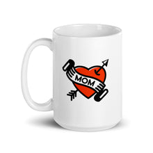 Load image into Gallery viewer, Mom Tattoo Style White glossy mug