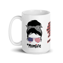 Load image into Gallery viewer, V-Town America #Momlife White glossy mug
