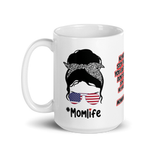 Load image into Gallery viewer, V-Town America #Momlife White glossy mug