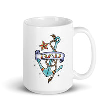 Load image into Gallery viewer, Dad Tattoo Style White glossy mug